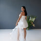 Short Wedding Dress with a Decorative Skirt with 3D Flowers Court Train Bridal Gowns Vestido De Novia Mermaid Princess