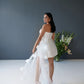 Short Wedding Dress with a Decorative Skirt with 3D Flowers Princess Court Train Bridal Gowns Vestido De Novia Mermaid