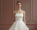 Layered Wedding Dress Organza Ball Short Gown Classic Fashion