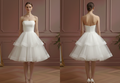 Layered Wedding Dress Organza Ball Short Gown Classic Fashion