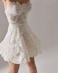 Exquisite Glitter Lace Mini Wedding Dresses Sexy Sweetheart A-Line Bridal Gowns Luxury Vestido de noiva Robes Bride Dress