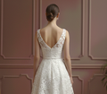 Floral Wedding Dress Subtle Short Embroidery Lace Bridal
