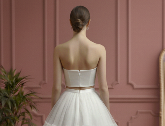 Champagne Lace Wedding Dress Vintage Short Aesthetic Romantic