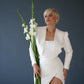 Short Zipper Sheath Wedding Dress Worn Together with a Jacket Princess Bridal Gowns Vestido De Novia Mermaid Court Train