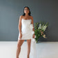 Short Wedding Dress with a Decorative Skirt with 3D Flowers Court Train Bridal Gowns Vestido De Novia Mermaid Princess