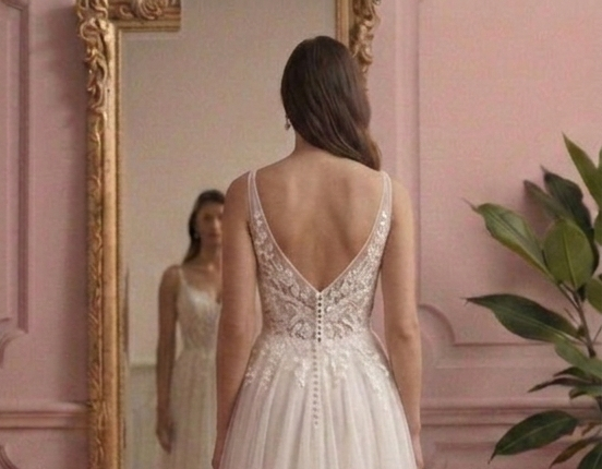 Classic A-Line Wedding Dress Tulle Skirt Traditional Bridal Style