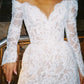 Full Lace Mini Wedding Dresses For Bride Long Sleeves Formal Bridal Gowns Sweetheart Wedding Party Gowns robes de mariée