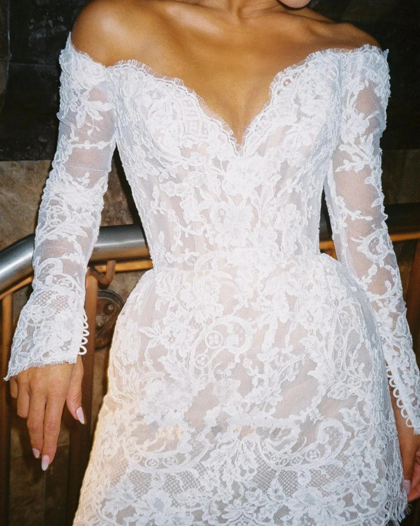 Abiti da sposa in pizzo completo per le maniche lunghe abiti da sposa formale abiti da sposa da sposa abiti da festa