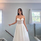 Sweetheart Neckline and Panelled Illusion Bodice Wedding Dress Vestido De Novia Court Train Bow Satin Bridal Gown Skirt Dress