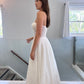 Sweetheart Neckline and Panelled Illusion Bodice Wedding Dress Vestido De Novia Court Train Bow Satin Bridal Gown Skirt Dress