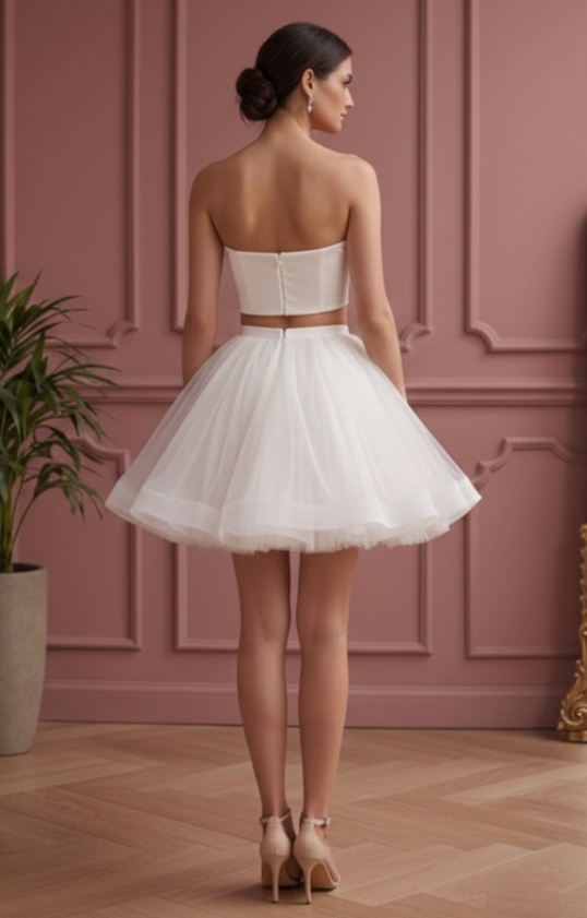 Tulle Skirt Wedding Dress Separate Short Top Options Bridal