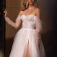 Lace Appliques Sweetheart Neck Wedding Dress Princess Off Shoulder Beach Party Bridal Gown Applique Split Vestido De Noiva