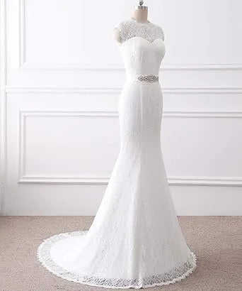 Simiple Mariage Vintage Lace Gowns Mermaid Wedding Dress Plus Size Custom made Bridal Wedding Dress 14w