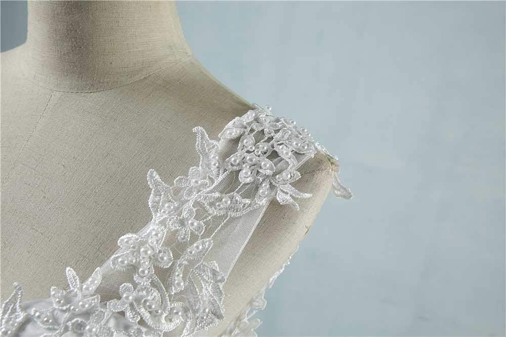 ZJ9076 Ball Gown Spaghetti Straps White Ivory Tulle Pearls Bridal Dress For Wedding Dresses Marriage Customer Made