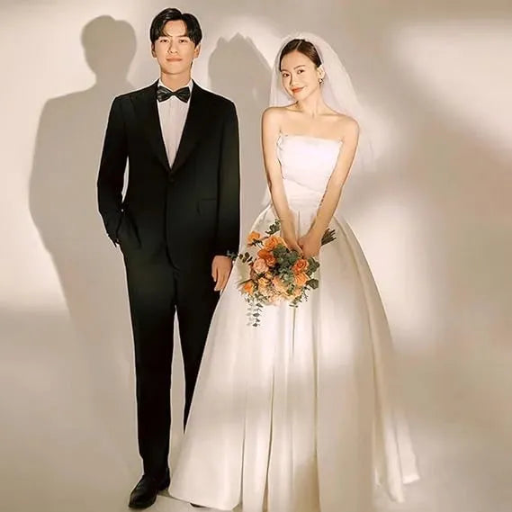 Light Wedding Dress High-level Bride Travel Photography Temperament Tube Top Wedding Women Dress 1