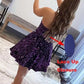 Sequined Prom Dresses Short Mini Ball Gown Sparkly Bling Formal Party Dresses Formal Special Occasion Dress