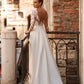 Side-Slit Civil Wedding Dress Mermaid Princess Vestido De Novia Modern Gown Bow Court Train Dress Satin