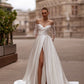 Slit Front Wedding Dress Vestido De Novia DressModern Mermaid Gown Satin Princess Bow Court Train