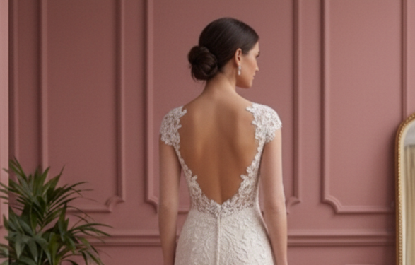 Jewel Neck Wedding Dress Formal Short Modest Lace Gown