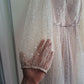 Short Mini Wedding Dress Open Long Sleeves Modern Sexy Simple Summer Shine Glitter Bride Wown Champagne Bohemian Beach Tulle