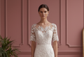 Embroidered Sleeve Wedding Dress Short Nature Inspired Wear