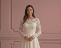 Vintage A-Line Wedding Dress Lace Long Sleeve Timeless Bridal
