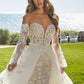 Popular Sweetheart Full Lace Short Shearth Wedding Dresses With Detachablt Train 2 In 1 Bridal Grown 2024 Rode De Morrie