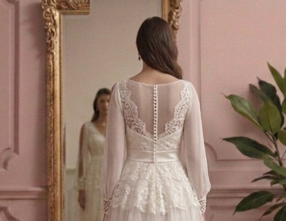 Masterpost All Styles Lace Satin Short Tulle Bridal Gown