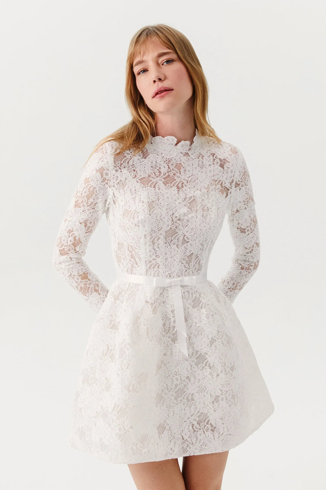 Floral Lace Belted Princess Vestido De Novia Dress Modern Satin Mermaid Gown Bow Court Train Wedding Dress Satin