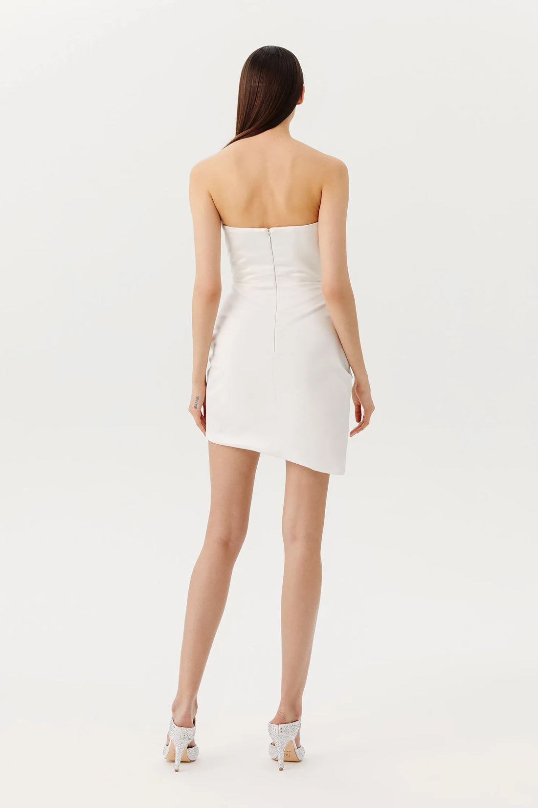 White Tube Modern Satin Princess Vestido De Novia Dress Mermaid Gown Bow Court Train Wedding Dress 6 Satin