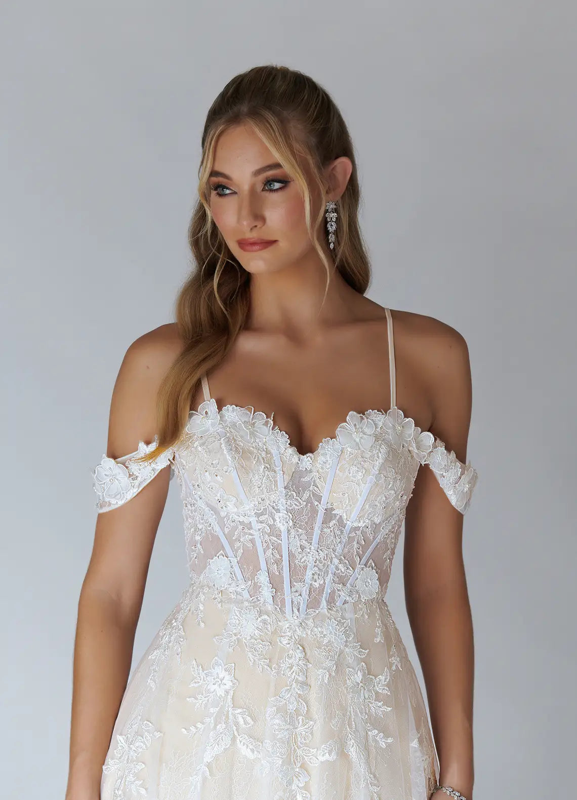 Robe De mariée Champagne sans bretelles pour femmes, avec traîne Court, avec dentelle, épaules dénudées, nouvelle collection été