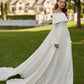 Elegant Sheath-Style Three-Piece Wedding Dress Vestido De Novia Modern Mermaid Satin Bridal Gown Princess Court Train Bow