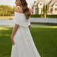 Elegant Sheath-Style Three-Piece Wedding Dress Vestido De Novia Modern Mermaid Satin Bridal Gown Princess Court Train Bow