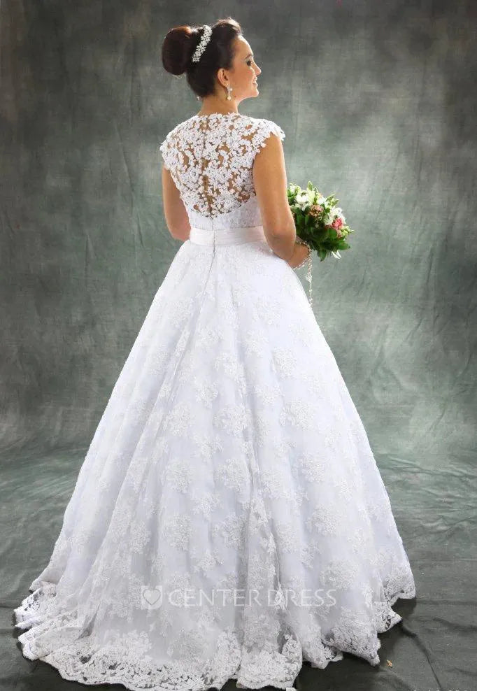 Princess Wedding Dress Scoop Appliqued Detachable Train Wedding Gown Sleeveless Boho Free Shipping Bride Dress WHITE