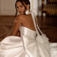 Sweetheart Neck Wedding Dresses Halter White/Ivory Satin Mermaid Bridal Gowns Modest vestidos de novia