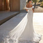 Romantic, Three-Piece Mermaid-Style Wedding Dress Princess Modern Mermaid Satin Vestido De Novia Bridal Gown Court Train Bow