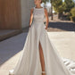 Romantic A-Line Wedding Dress Modern Mermaid Satin Vestido De Novia Bridal Gown Princess Court Train Bow