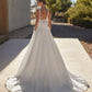 Romantic A-Line Wedding Dress Modern Mermaid Satin Vestido De Novia Bridal Gown Princess Court Train Bow