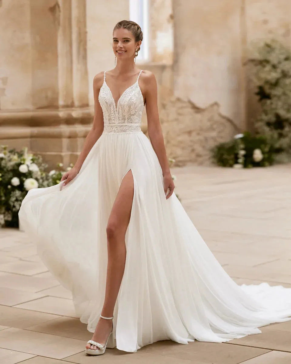 Crafted in Muss with Lace and Beadwork Details Wedding Dress Modern Princess Bridal Gown Bow Satin Court Train Mermaid Satin Vestido De Novia Satin