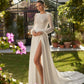 Elegant Long Wedding Dress with Lace Vestido De Novia Modern Satin Princess Gown Bow Court Train Dress Mermaid