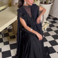 Black Chiffon Cape فستان سهرة Sexy V-neck A-line Prom Dress Sleeveless Party Dres Silk Chiffon Floor Lenght Evening Dress