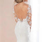 Loveweiwei Mermaid Full Sleeves Wedding Dress Boho Scalloped Wedding Gowns Lace Backless Bridal Dresses Vestido De Novia