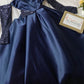 Elegant Dark Blue A-line Prom Dress Sexy Strapless Silk Satin Party Dress Sequins Glove Evening Dress Ball Gown فستان سهرة