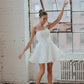 Simple White Full Lace Wedding Dress Vestido De Novia Train Dress Satin  Bow Court Bridal Gown