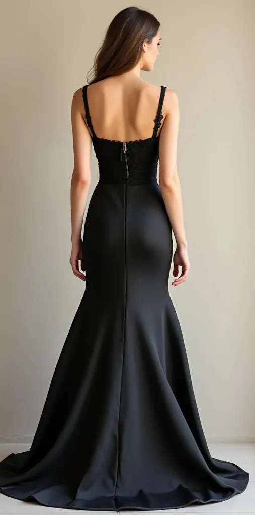 Black Wedding Dress | Stunning Midnight Bridal Gown for Modern Alternative Brides New Satin Sleeveless Sleevless