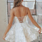 3D White Petals Bridal Gown Vestido De Novia Train Simple Dress Wedding Dress Satin  Bow Court