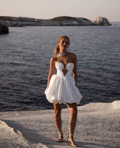 Élégant Satin chérie exposée robe De mariée courte robes Para Mujer Elegantes Y Bonitos plage blanc robes De Novia