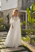 Detachable Puff Sleeve Wedding Dress Shiny Sweetheart Backless Floor Length Bridal Gown For Women Court Train Satin