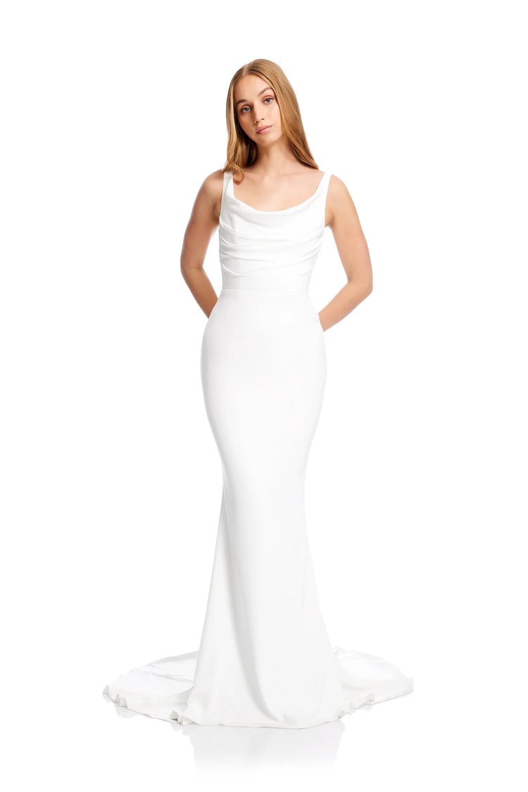 Abito da sposa semplice spaghetti cinghia raso raso spaghetti sirena abiti da sposa sirena personalizzati per misure eleganti Robe de Marie