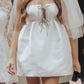 Short Ivory Wedding Dress Vestido De Novia Simple Skirt Train Dress Satin  Bow Court Bridal Gown